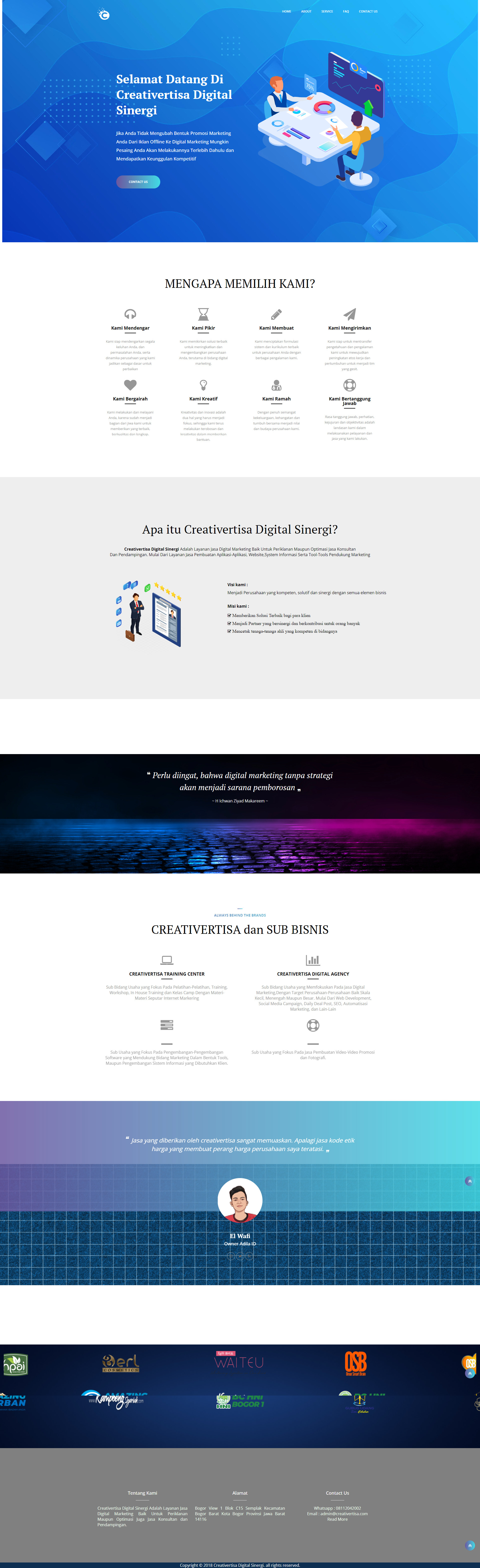 Website Creativertisa project preview